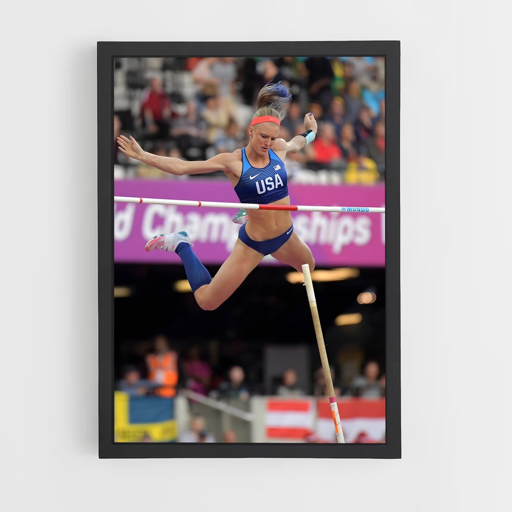 Poster Saut Vers Les Étoiles – affiche Athlétisme (vue 2)